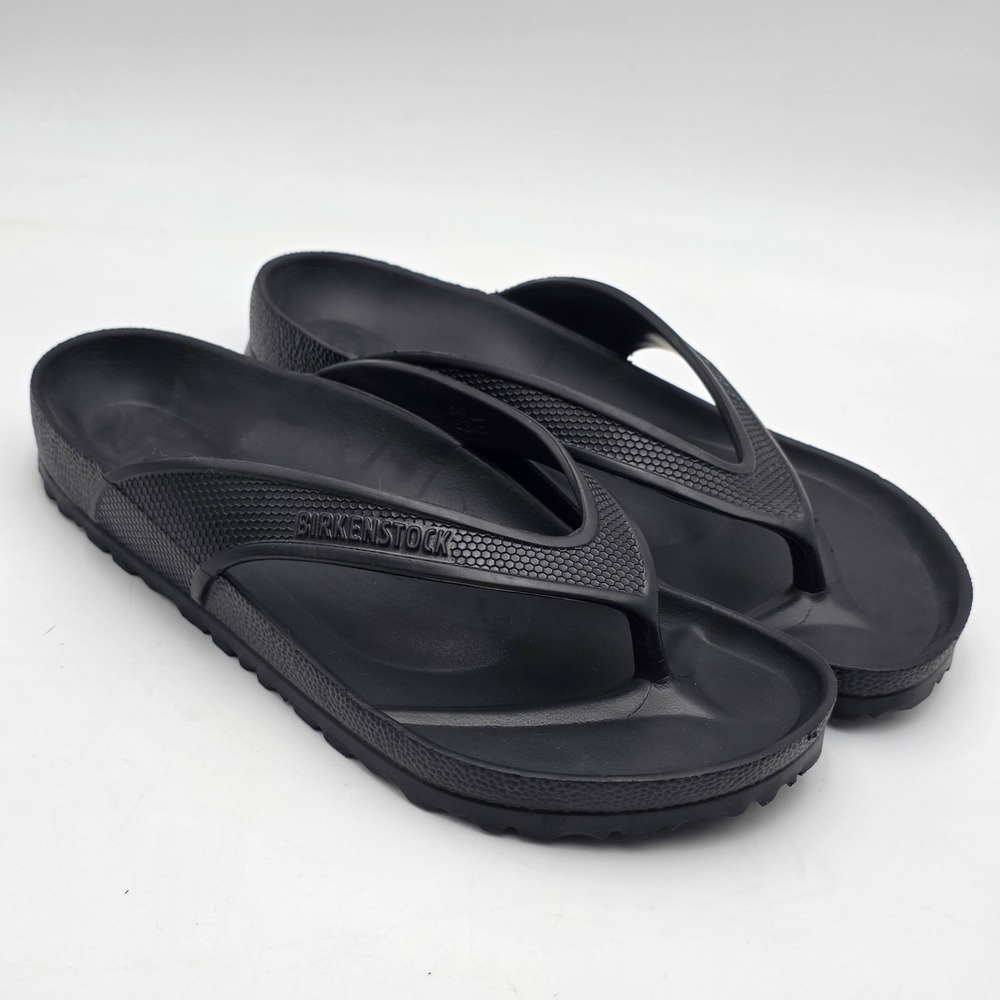Birkenstock Honolulu EVA Flip Flops M7 W9 EU 40 Black Thong Women's Sandals